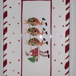 Christmas Platter Santa and Reindeer